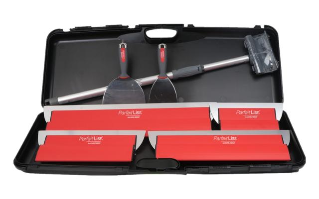 LP Pleistermessen in Koffer Type 80374 Inhoud 4 messen, 2 plamuurmessen + 1 steel 80374
