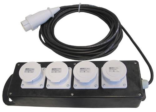 Verdeelblok 4x42v/2p/16a 10m
