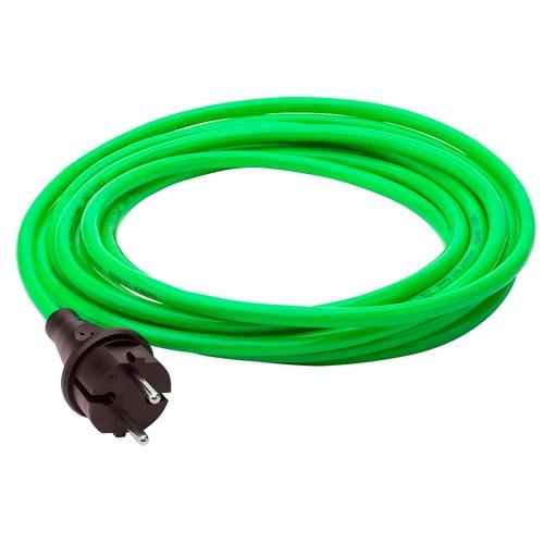 Aansluitsnoer H07BQ-F 2x1,0  3m groen