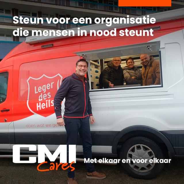 CMI steunt het Leger des Heils, een organisatie die mensen in nood steunt